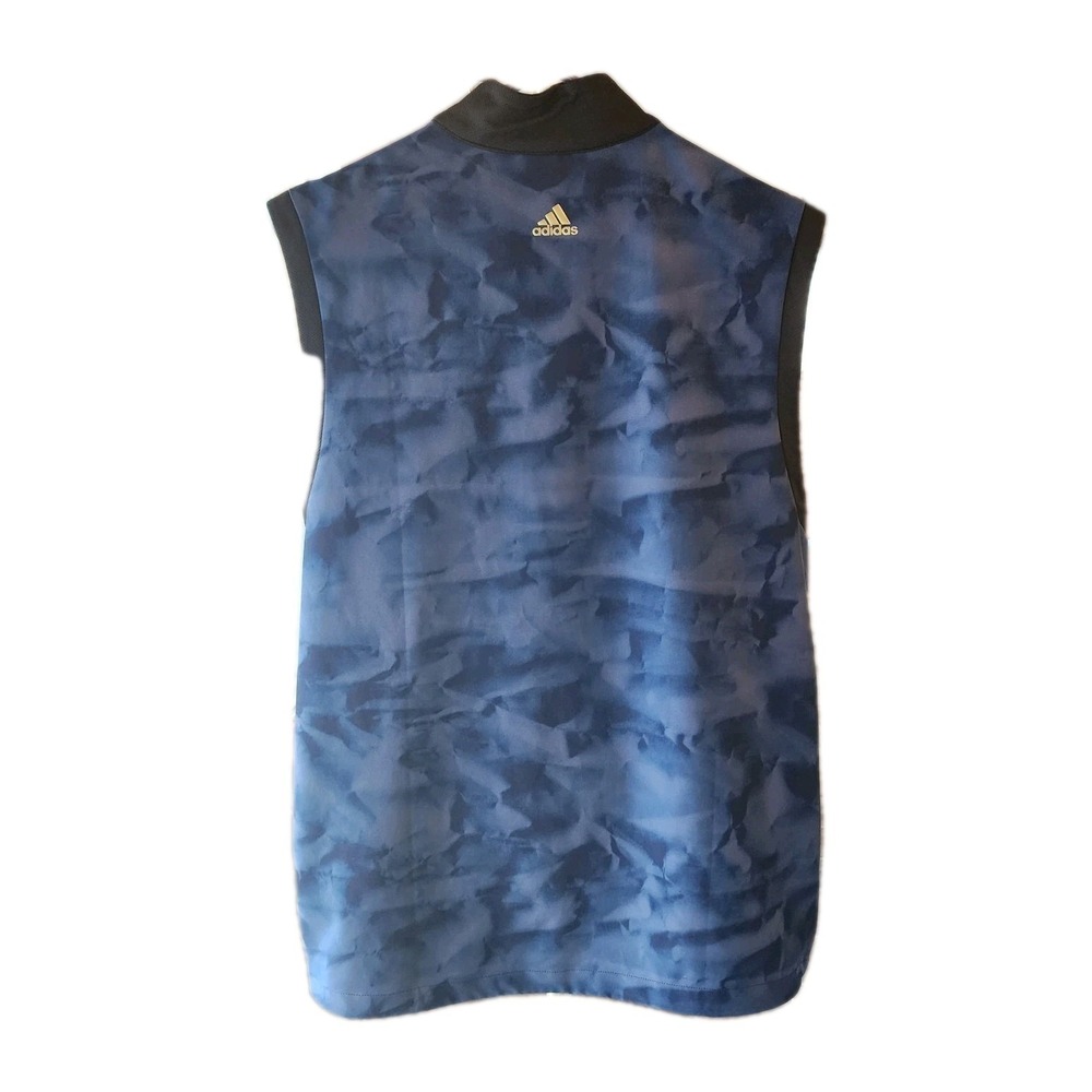 ADIDAS USA Golf Vest Men's Small 1/4 Zip Pullover Stretch Blue Camouflage - Picture 4 of 9